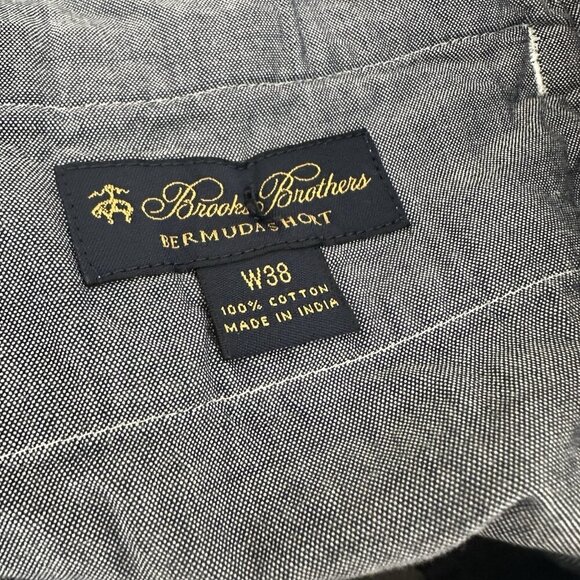 Brooks Brothers Bermuda Shorts Mens 38 Madras Plaid 100% Cotton Patchwork Preppy - Picture 6 of 11